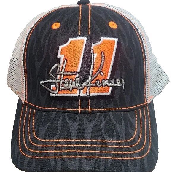 Steve Kinser #11 Truckers Hat Sprint Car World of Outlaws Black/Orange Fitted - Picture 1 of 8
